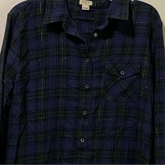 J.Crew Factory Top Women’s Size Med Long-sleeve Button Down‎ Whimsigoth - Picture 4 of 13